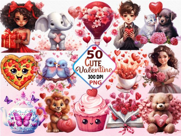 Download Cute Valentine Collection Clipart Bundle - Valentine collection Collection