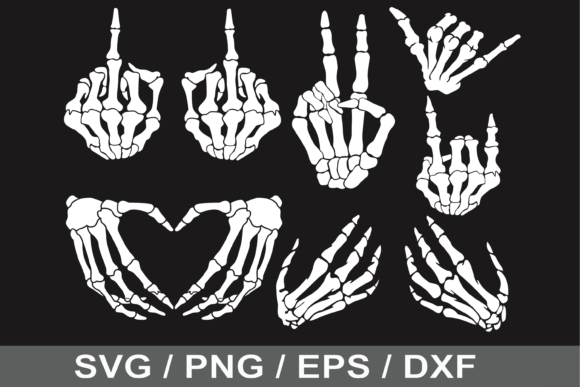 Download Peace Skeleton Hand SVG, PNG, EPS, DXF - Premium Bundle